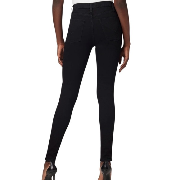 HUDSON JEANS Barbara High-Waisted Skinny Ankle Jeans in Black Velvet - Picture 2 of 8